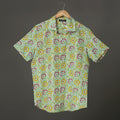 Hand Block Printed Cotton Shirt – Floral Mughal Motif | The Royal Threads