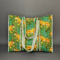 Designer Green Tiger Motif Reversible Cotton Tote Bag