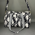 Black Chinese Tiger Block Print Hand Made Duffle Bag Ideal for Short Travel