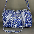 Indigo Blue Block Printed patch style Pure Cotton Duffle Bag