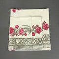 Jaipur Handcrafted Cotton Block Print Towel Set – 1 Bath + 2 Hand Towels | Floral Waffle Weave | Soft & Absorbent